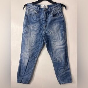 Hollister women’s Jeans with Blue Marble Pattern